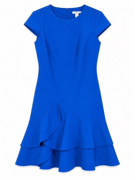 London Times Dresses & Skirts - London Times Royal Blue Ruffled Hem Midi Dress
